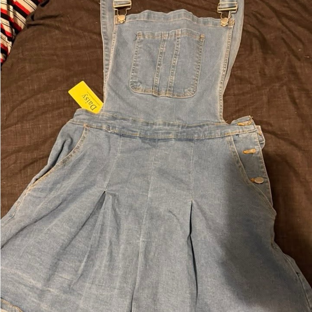 Daisy Light Blue Denim Overalls